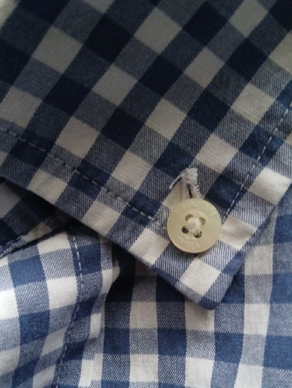 Men's Vineyard Vines Blue and White Gingham Button-Down Shirt 2XL - Picture 7 of 9